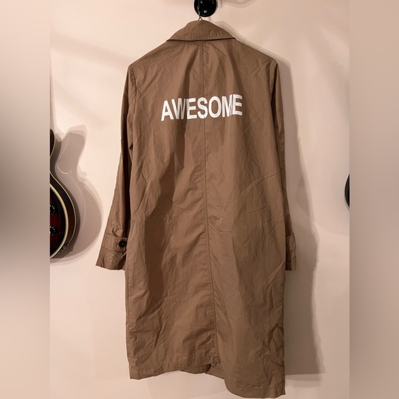 Zara Trench Coat with ‘AWESOME’ sign - Picture 3 of 7